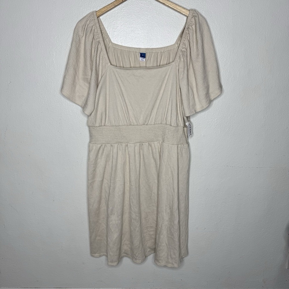 New Old Navy Waist Defined Flutter Sleeve Mini Dress Wishbone Womens XL